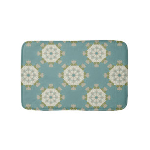 Damask pattern with abstract elements bath mat