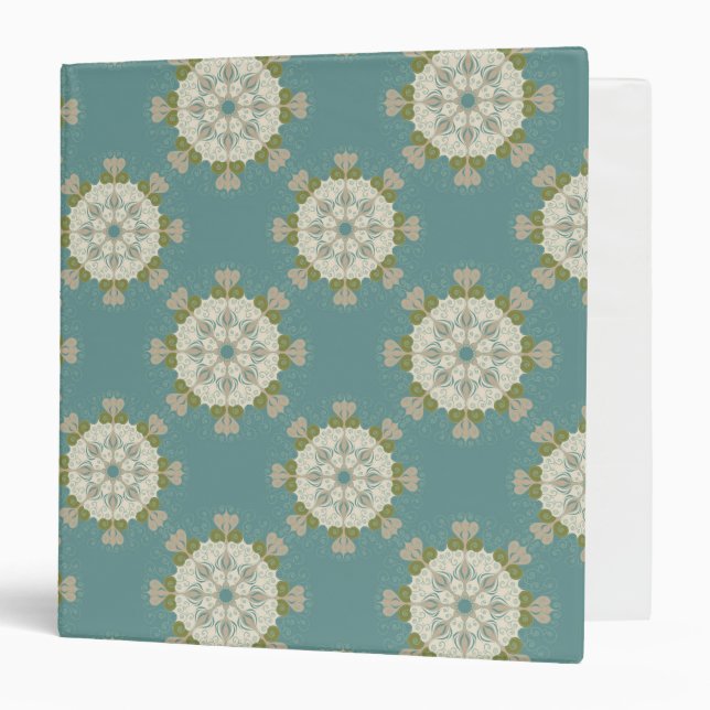 Damask pattern with abstract elements binder (Front/Inside)