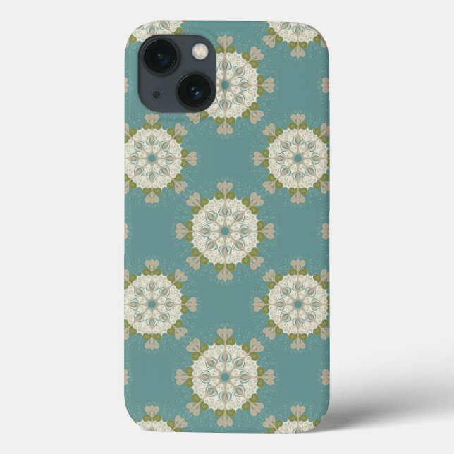 Damask pattern with abstract elements Case-Mate iPhone case (Back)