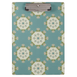 Damask pattern with abstract elements clipboard