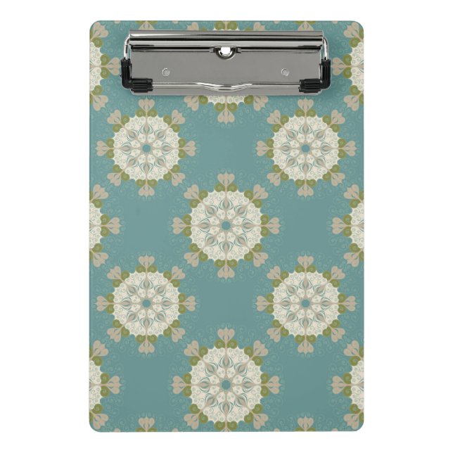 Damask pattern with abstract elements mini clipboard (Front)