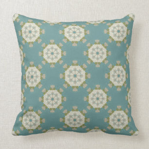 Damask pattern with abstract elements throw pillow