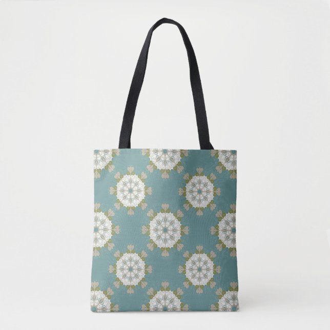 Damask pattern with abstract elements tote bag (Front)