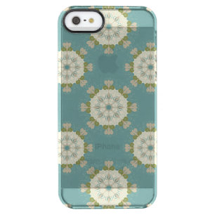 Damask pattern with abstract elements clear iPhone SE/5/5s case