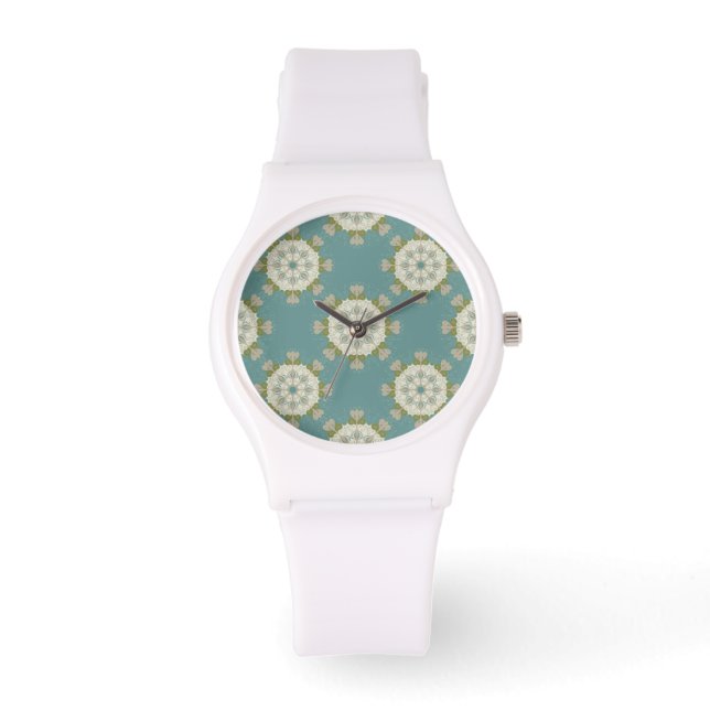 Damask pattern with abstract elements watch (Front)