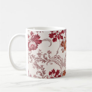 damask pattern with flowers and vintage tapestry m coffee mug