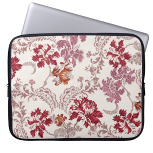 damask pattern with flowers and vintage tapestry m laptop sleeve