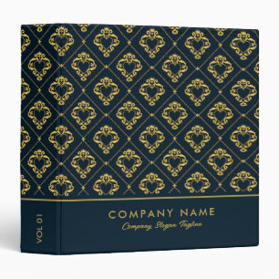 Damask pattern with ornamental red heart crowns binder