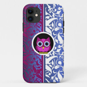 damask pattern with owl iPhone 11 case