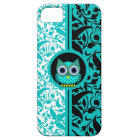 damask pattern with owl iPhone 5 case