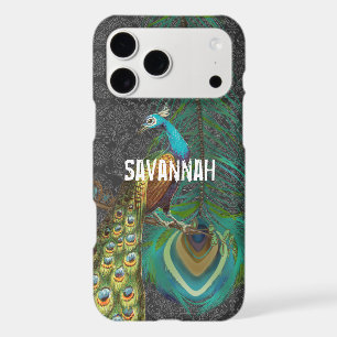 Damask Peacock Feather Votre nom ou Devis