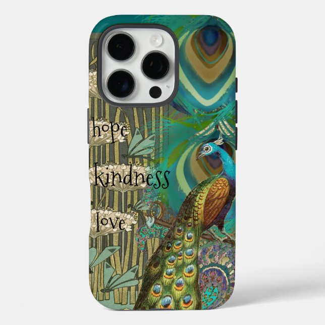 Damask Peacock & Feather You Choose Colour Case-Mate iPhone Case (Back)