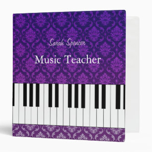 Damask   Personalizable Music Teacher Binder