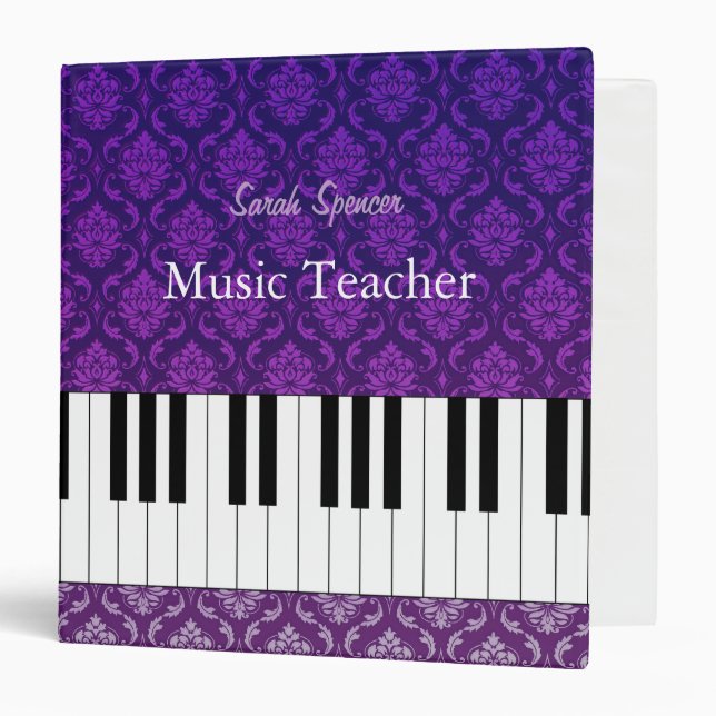 Damask | Personalizable Music Teacher Binder (Front/Inside)