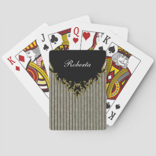 Damask Personalized Playing Cards