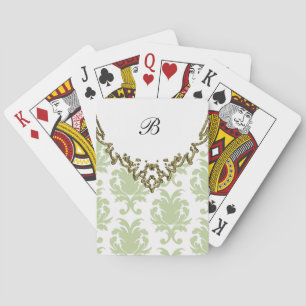 Damask Personalized Playing Cards