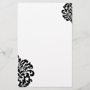 damask personalized stationery