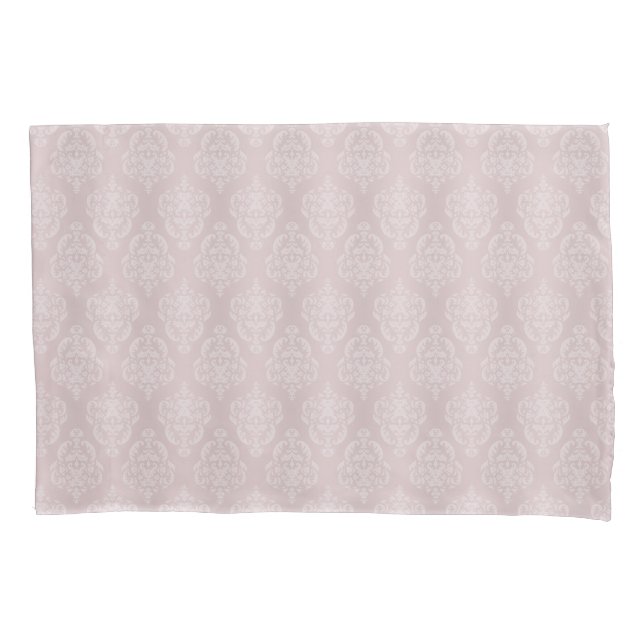 Damask Pink Blush Pillowcase (Front)