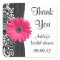 Damask Pink Daisy Wedding Bridal Shower Thank You