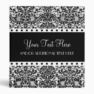Damask Polka Dot Binder