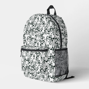 Damask Printed Backpack