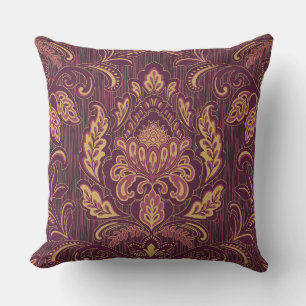 Damask Printed Throw Pillow