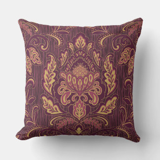 Damask Printed Throw Pillow