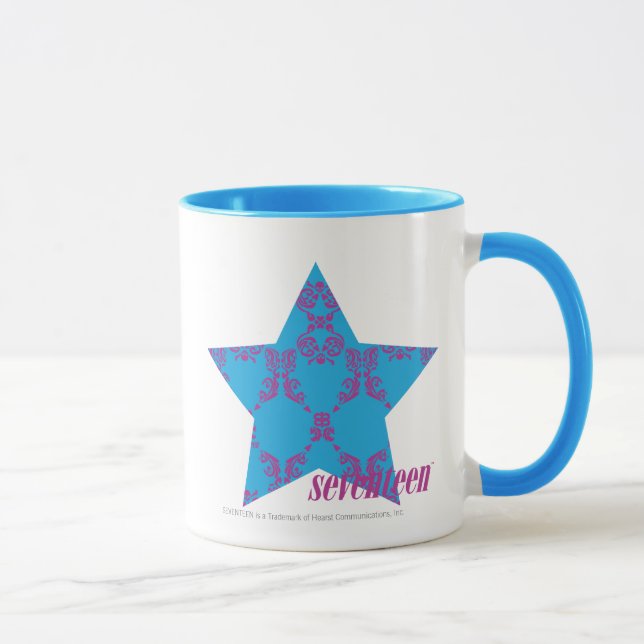Damask Purple-Aqua 2 Mug (Right)