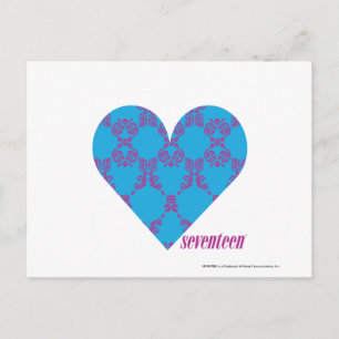 Damask Purple-Aqua 3 Postcard