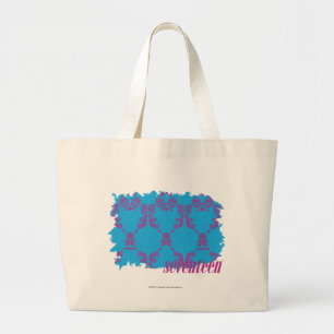 Damask Purple-Aqua 4 Large Tote Bag