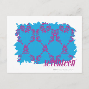 Damask Purple-Aqua 4 Postcard