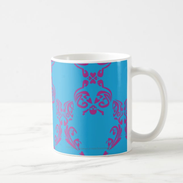 Damask Purple-Aqua Coffee Mug (Right)