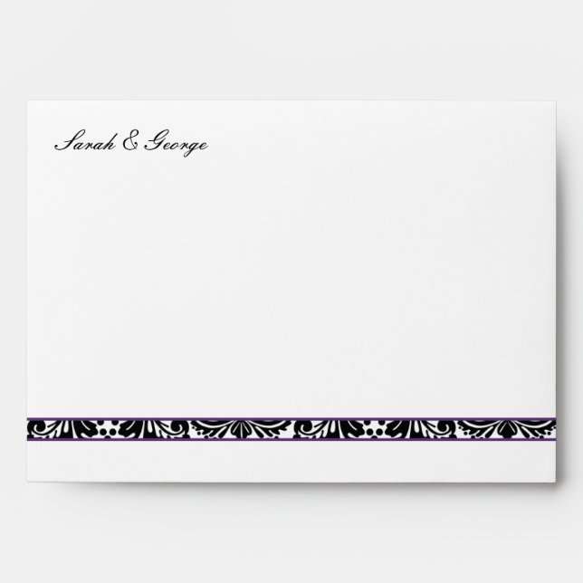 damask purple envelopes (Front)