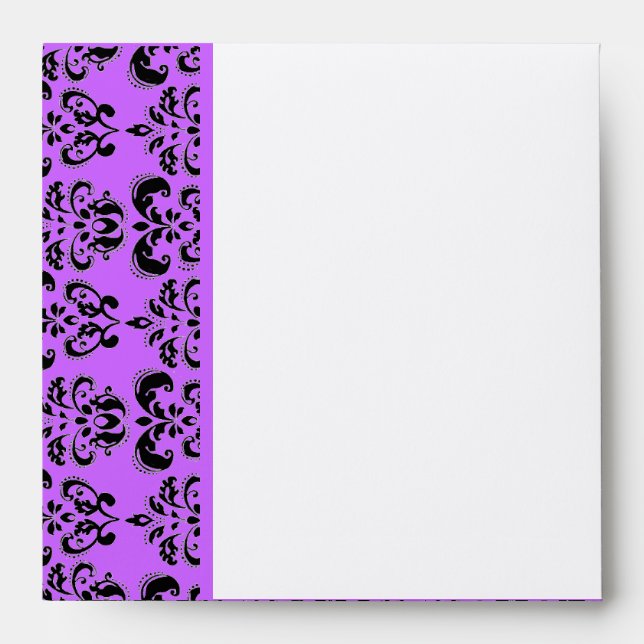 DAMASK Purple Lavander 6 Envelopes (Front)