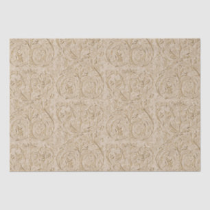 Damask Renaissance Sepia Acanthus Leaf Tissue Paper