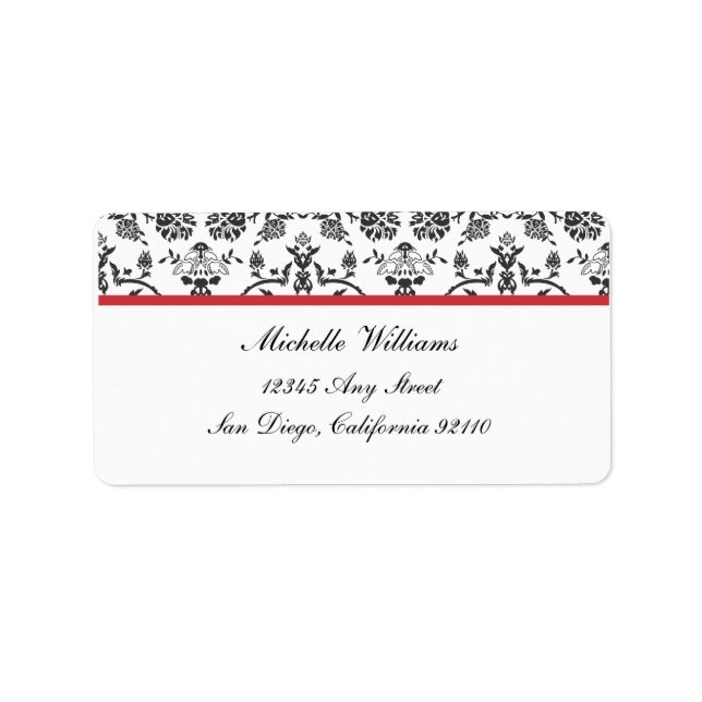 Damask Return Address Label (Front)