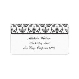 Damask Return Address Label