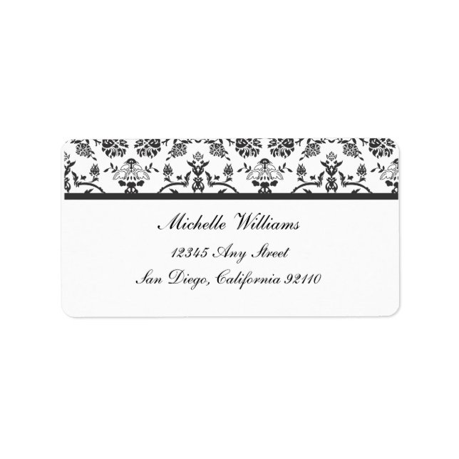 Damask Return Address Label (Front)