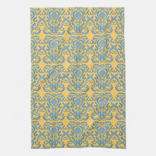 Damask robins oeuf bleu vieux monde serviette de c