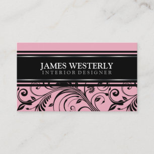 Damask Rose Designer Cartes de visite