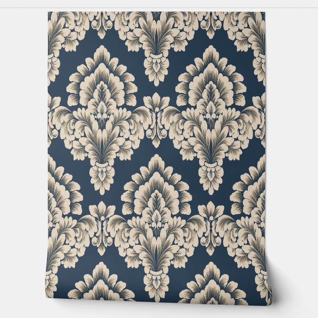 Damask seamless pattern element wallpaper (Unrolling)