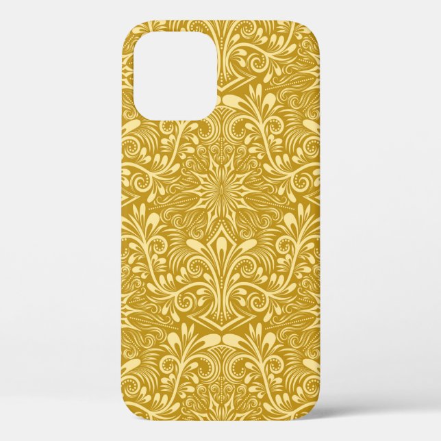 Damask seamless pattern repeating background. Gold Case-Mate iPhone Case (Back)