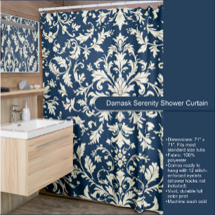 Damask Serenity Shower Curtain
