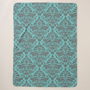 Damask Sherpa Blanket
