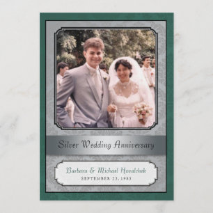 Damask Silver (25th) Anniversary Party invitation
