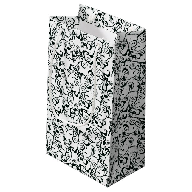 Damask Small Gift Bag (Back Angled)