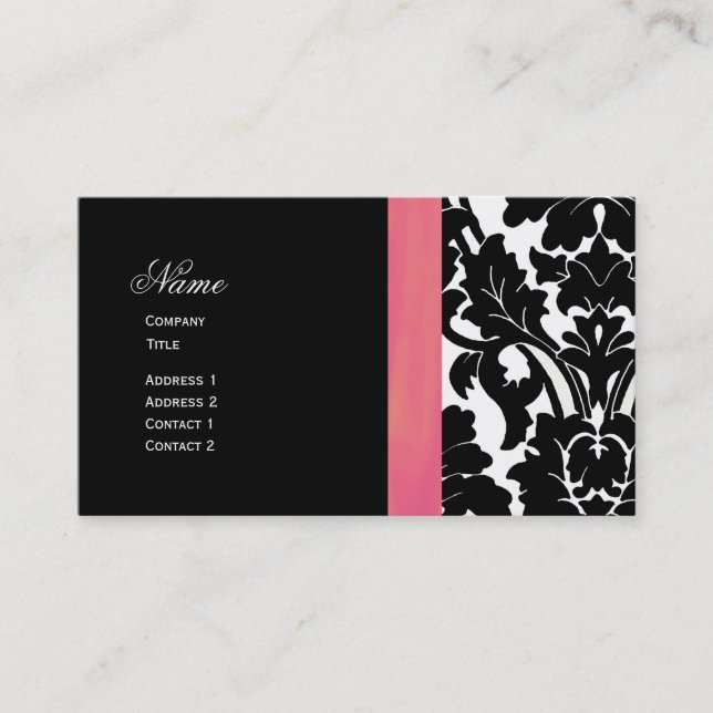 Damask Sophisticate ~ Business Card (Front)