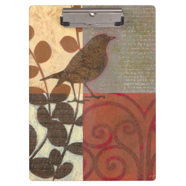 Damask Sparrow Clipboard (Front)
