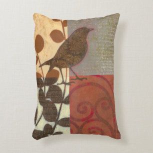Damask Sparrow Decorative Pillow