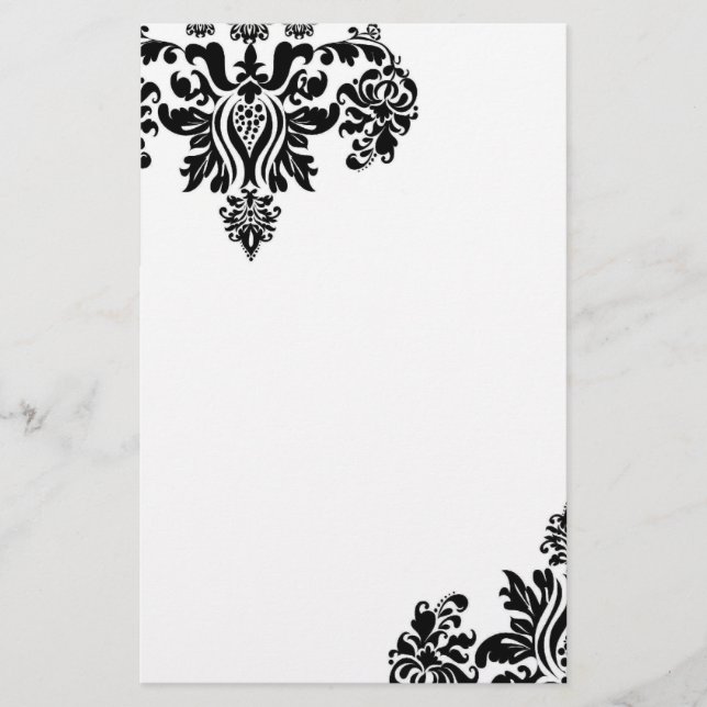 Damask stationary stationery (Front)
